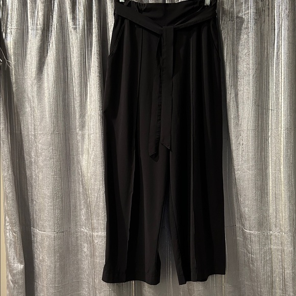 lululemon athletica Pants - lululemon athletica Black Wide Leg Pants with Waist Tie